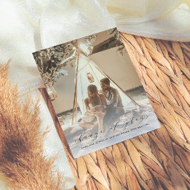 Postal De Invitación Elegante Cambio De Planes Foto Boda Aplazamiento