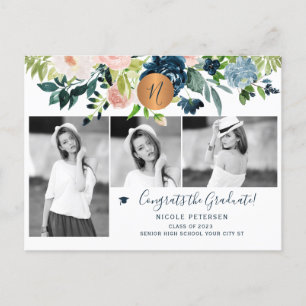 Postal De Invitación Elegante collage de fotos de la fiesta de graduaci