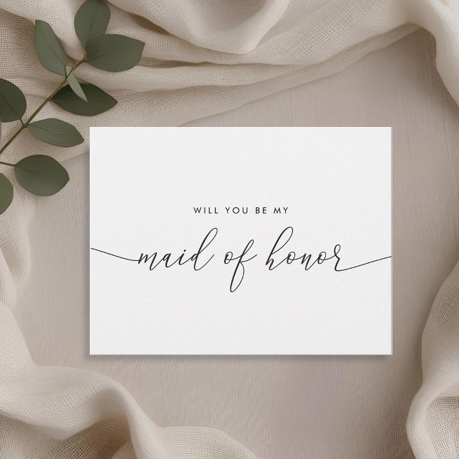 Postal De Invitación Elegante encaje rústico serás mi empleada de honor (Subido por el creador)