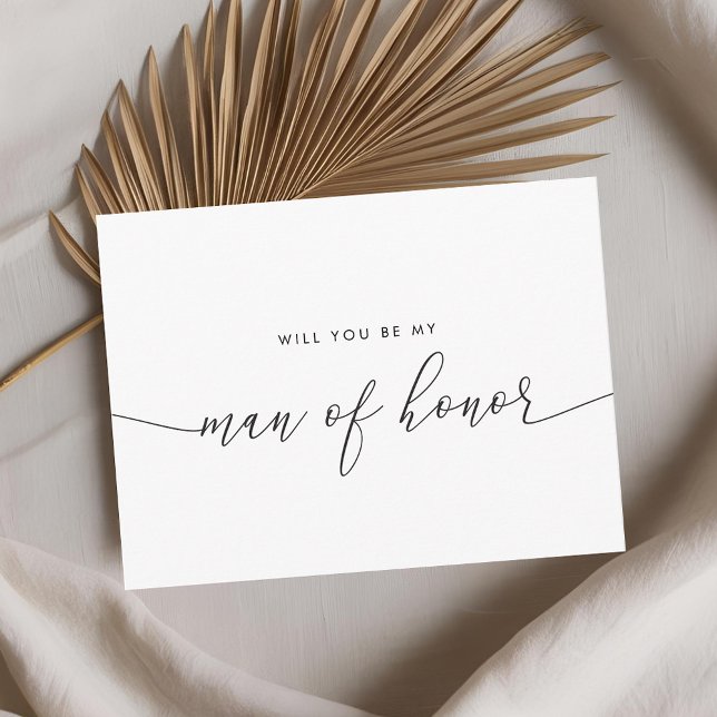 Postal De Invitación Elegante encaje rústico, serás mi hombre de honor (Subido por el creador)