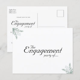 Postal De Invitación Elegante Eucalyptus Floral Guardar El Compromiso D