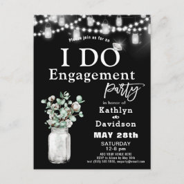 Postal De Invitación Elegante Eucalyptus Greenery I Do Engagement Party