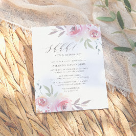 Postal De Invitación Elegante fiesta de cumpleaños de sorpresa floral p