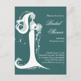 Postal De Invitación Elegante fiesta de novias con ducha