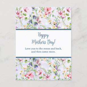 Postal De Invitación Elegante Floral Acuarela para Feliz Día de la Madr