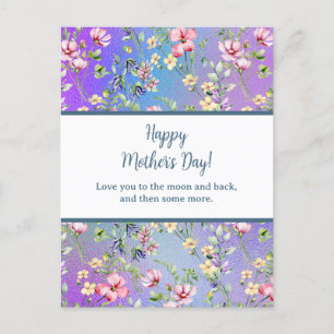 Postal De Invitación Elegante Floral Acuarela para Feliz Día de la Madr