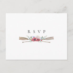 Postal De Invitación Elegante Floral Remos Petición de Boda Canción Sol