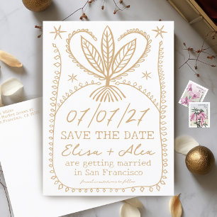 Postal De Invitación Elegante marco caprichoso del Boho AHORRA EL PERSO