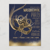 Elegante Mascarada de la Marina de Oro Dulce Dieci