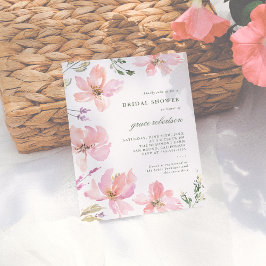 Postal De Invitación Elegante Primavera acuarela Floral Bridal Shower