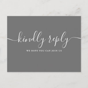 Postal De Invitación Elegante solicitud de canción de boda con respuest