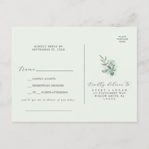 Postal De Invitación Elegante Solicitud de Canción de Verdor Postcard R