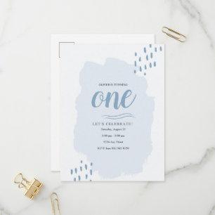 Postal De Invitación Elegante Y Sencillo Cualquier Niño De Edad Fiesta