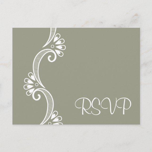 Postal De Invitación Elegantemente Asian Wedding RSVP (Anverso)
