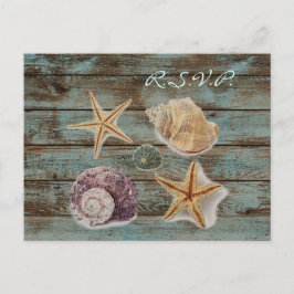 Postal De Invitación elegantes marejadas de barnwood marejadas playa rs