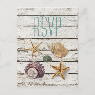 Postal De Invitación elegantes marejadas de madera de muelle marea boda