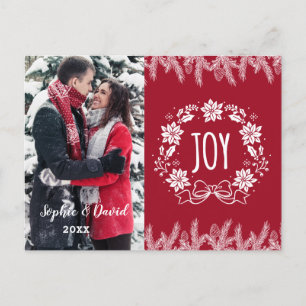 Postal De Invitación Elegantes Navidades Oro Pine Joy Ornamental Foto
