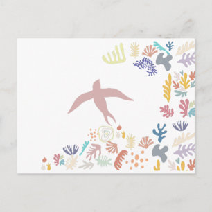 Postal De Invitación Elementos artísticos de Dove Matisse