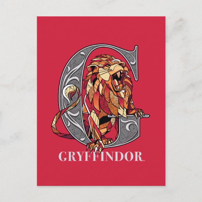 Postal De Invitación Emblema cruzado GRYFFINDOR™ (Anverso)