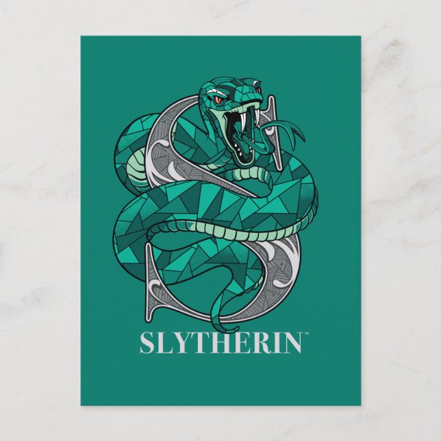 Postal De Invitación Emblema cruzado SLYTHERIN™ (Anverso)
