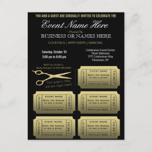 Postal De Invitación Empresa o empresa con Raffle