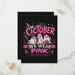 Postal De Invitación en Octubre Nosotros Usamos Rosa Conciencia del Cán