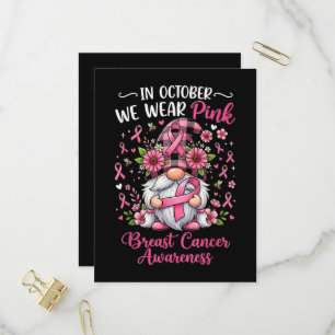 Postal De Invitación en octubre usamos rosa Conciencia del Cáncer de Ma
