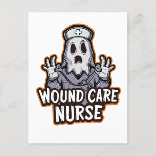Postal De Invitación Enfermera de cuidado de heridas Ghoul Ghost Nurse