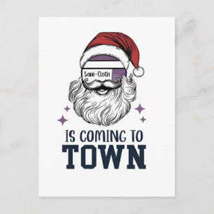 Postal De Invitación Enfermera de Navidad Asistente RN Santa Xmas