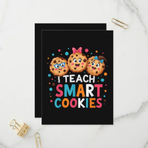 Postal De Invitación Enseño a Galletas Inteligentes Maestra de Regreso