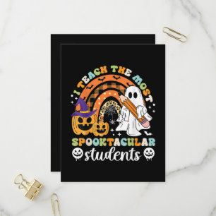 Postal De Invitación Enseño a los estudiantes más espeluznantes