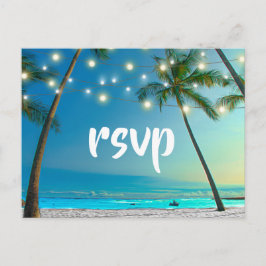 Postal De Invitación Envase RSVP de las cadenas Tropical Beach