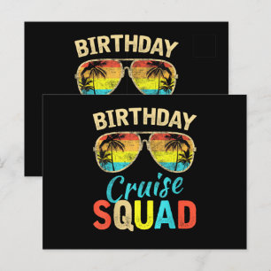 Postal De Invitación Equipo de crucero de cumpleaños