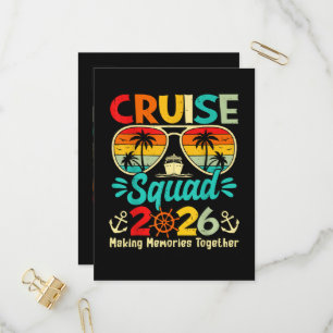 Postal De Invitación Equipo de crucero vacaciones de verano 2026 famili