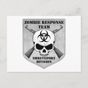 Postal De Invitación Equipo de respuesta zombi: División Shreveport