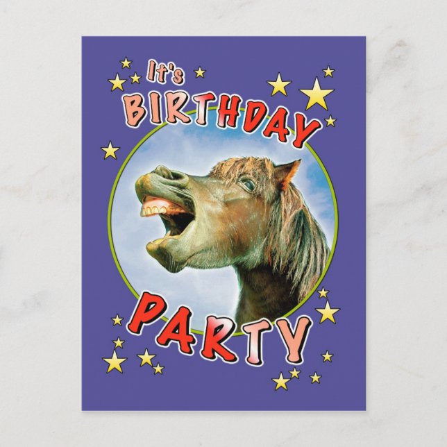 Postal De Invitación Es fiesta de cumpleaños (Anverso)