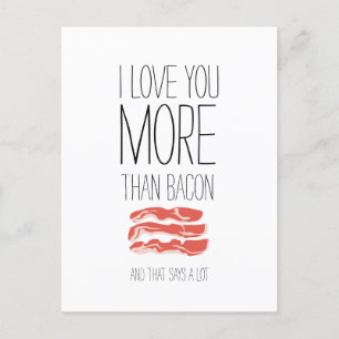 Postal De Invitación Es gracioso que te ame más que tocino
