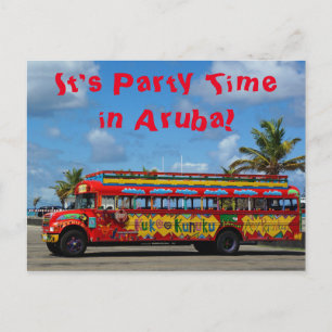 Postal De Invitación Es hora de Fiesta en Aruba