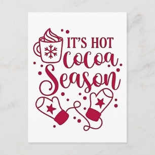Postal De Invitación Es la Temporada de Chocolate Caliente Cacao Navida