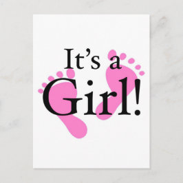 Postal De Invitación Es un Chica - Bebé, recién nacido, Baby Shower
