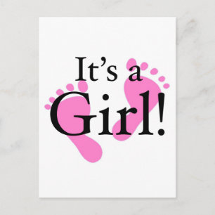Postal De Invitación Es un Chica - Bebé, recién nacido, Baby Shower