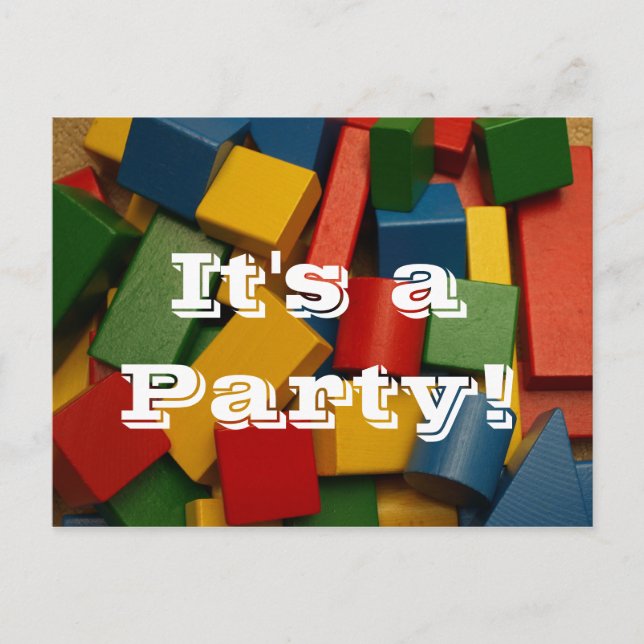 Postal De Invitación ¡Es una fiesta! (Anverso)