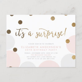 Postal De Invitación ¡Es una sorpresa! | Fiesta de cumpleaños de sorpre