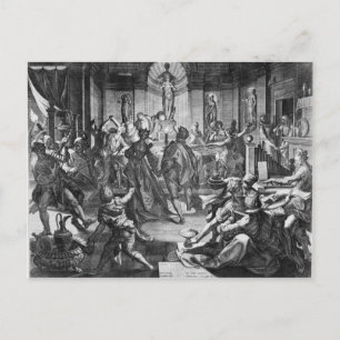 Postal De Invitación Escena De Celebración, 1588