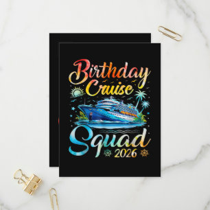 Postal De Invitación Escuadrón de crucero de cumpleaños 2026