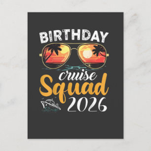 Postal De Invitación Escuadrón de crucero de cumpleaños 2026 Vacaciones