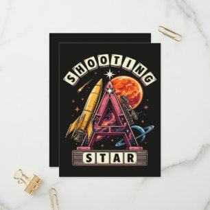 Postal De Invitación Espacio de estrella fugaz