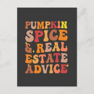 Postal De Invitación Especia de Calabaza & Asesoramiento Inmobiliario D
