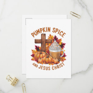 Postal De Invitación Especia de calabaza y Jesucristo