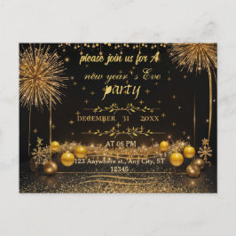 Postal De Invitación Espectacular celebración de la víspera de Año Nuev
